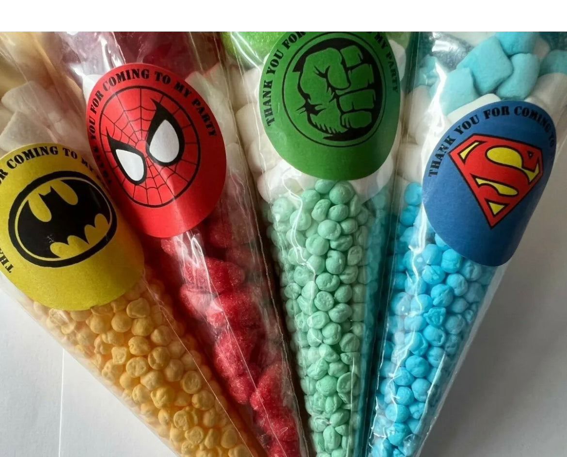 Pre Filled Spider-man Pick & Mix Sweet Candy Cones - Party bag x1