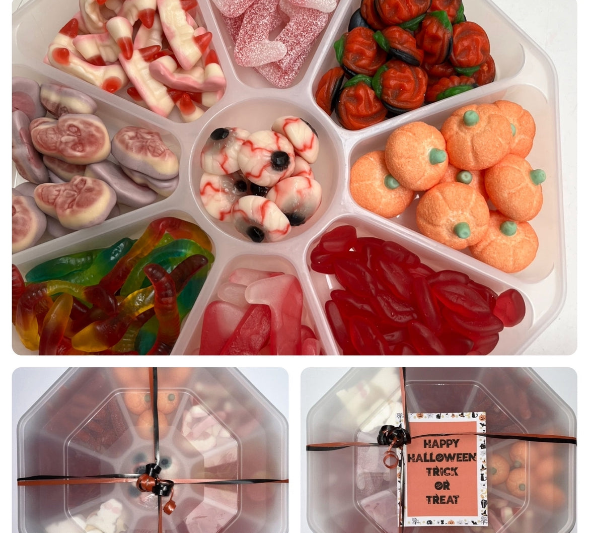 Halloween Trick Treat Pick n Mix Sweets Candy Assortment Platter Gift Present