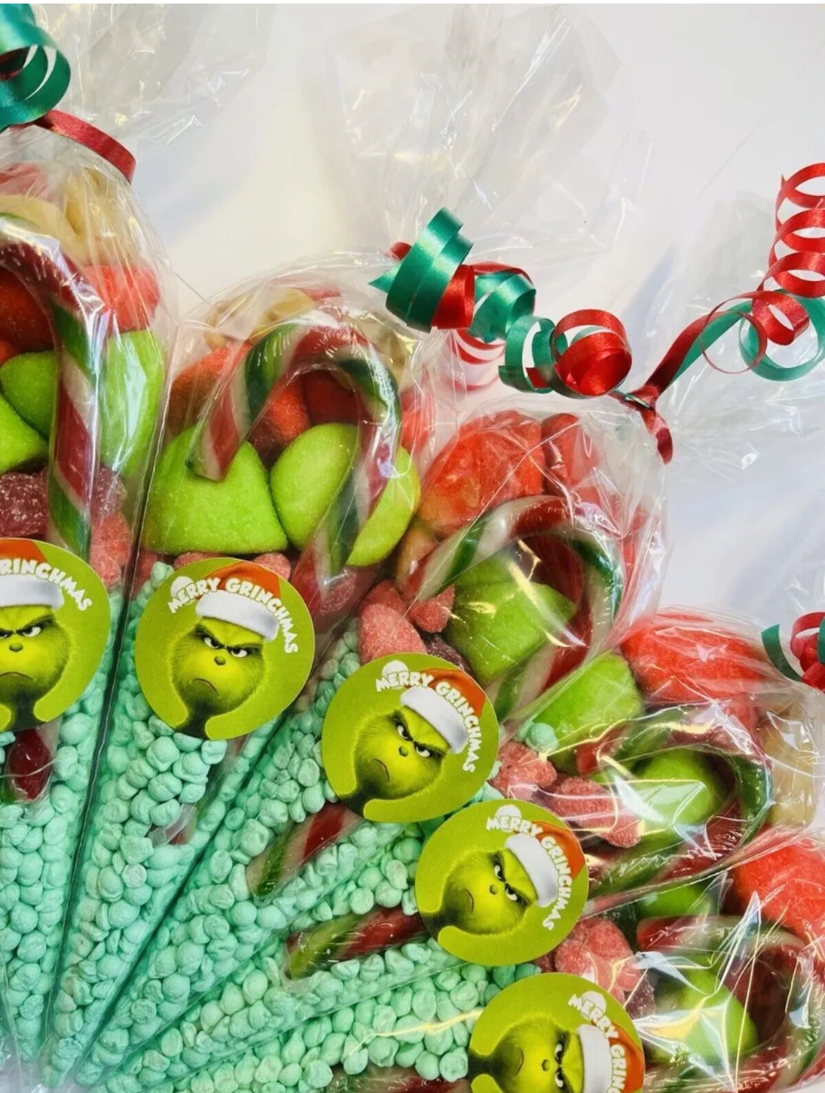 Merry Grinchmas Grinch Inspired Themed Christmas Eve Box Filler Sweet Cones Party Xmas Gift