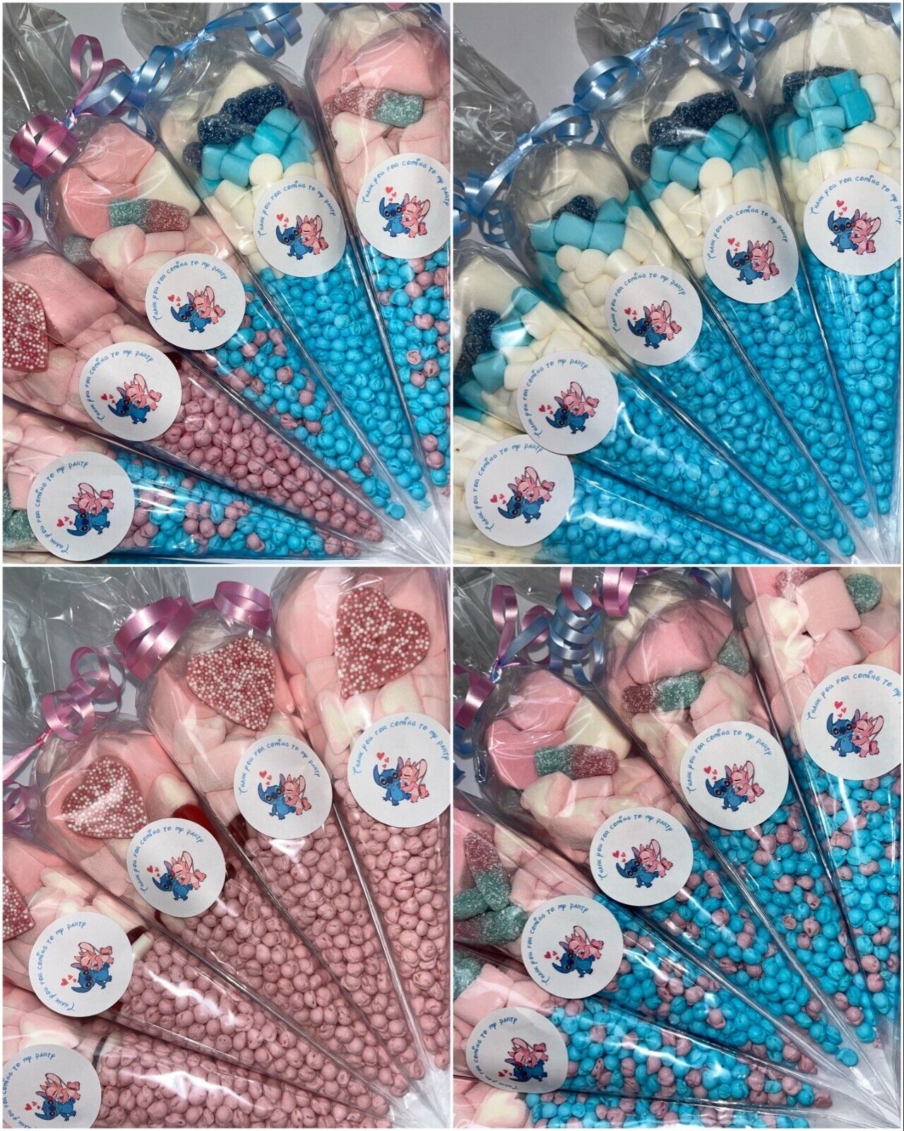 Lilo & Stitch Angel Inspired Themed Birthday Party Kids Sweet Cones Party Bags Candy Chocolate