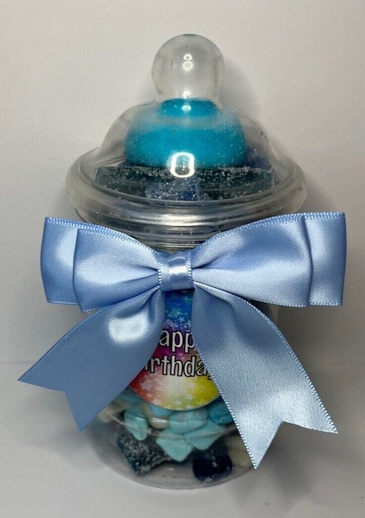 Happy Birthday Filled Pick N Mix Sweet Victorian Jar Gift Personalised Present