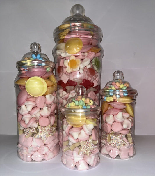 Filled Pastel Pick N Mix Sweet Candy Buffet Victorian Jar Gift Personalised