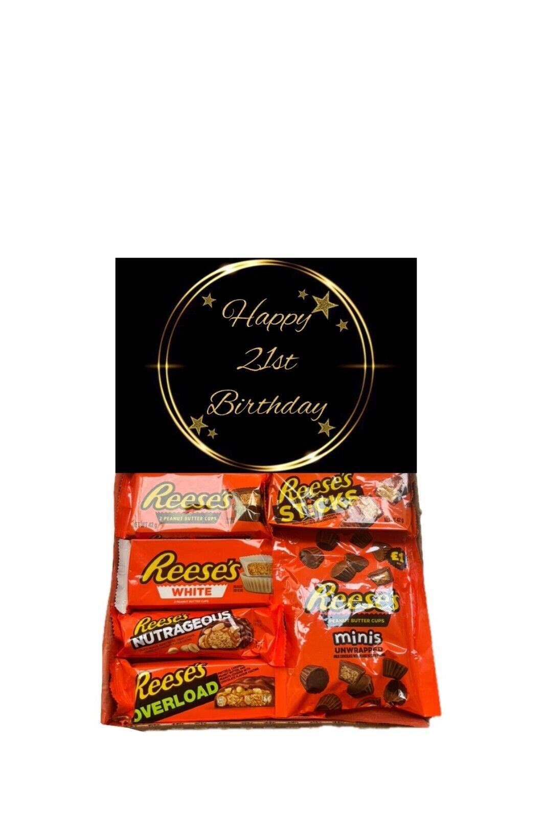 Happy 21st Birthday Gift Pick n Mix Sweets Toffee Dark White Chocolate Hamper