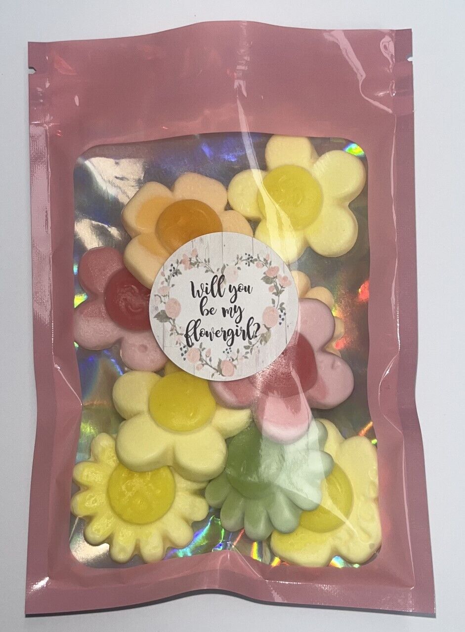 Flower Girl Page Boy Pick N Mix Gummy Sweets Pouch Gift Hamper Sweet Present