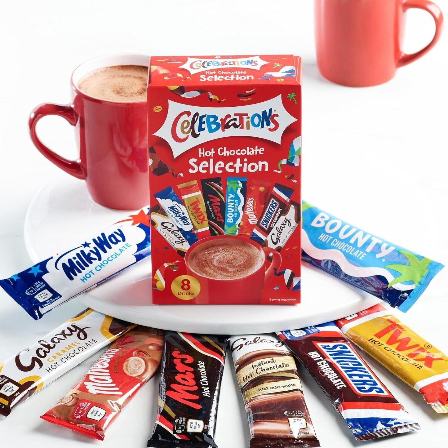 Celebrations Hot Chocolate Selection Christmas Gift Set Twix Snickers Bounty Mar