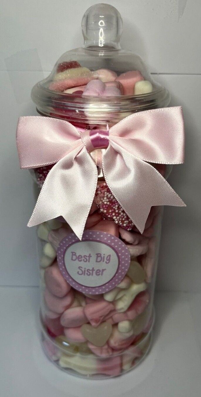 Best Big Sister Filled Pick N Mix Sweet Victorian Jar Gift Personalised Present