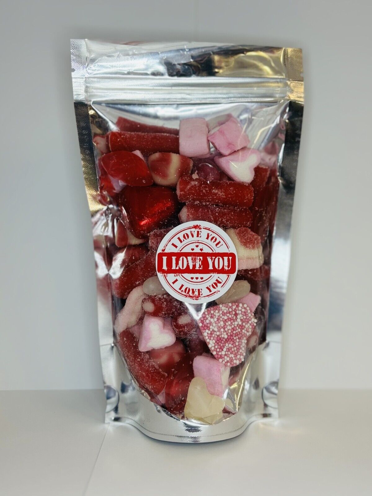 I Love You Mothers  Day Filled Pick N Mix Sweet Treat Pouch Love Heart