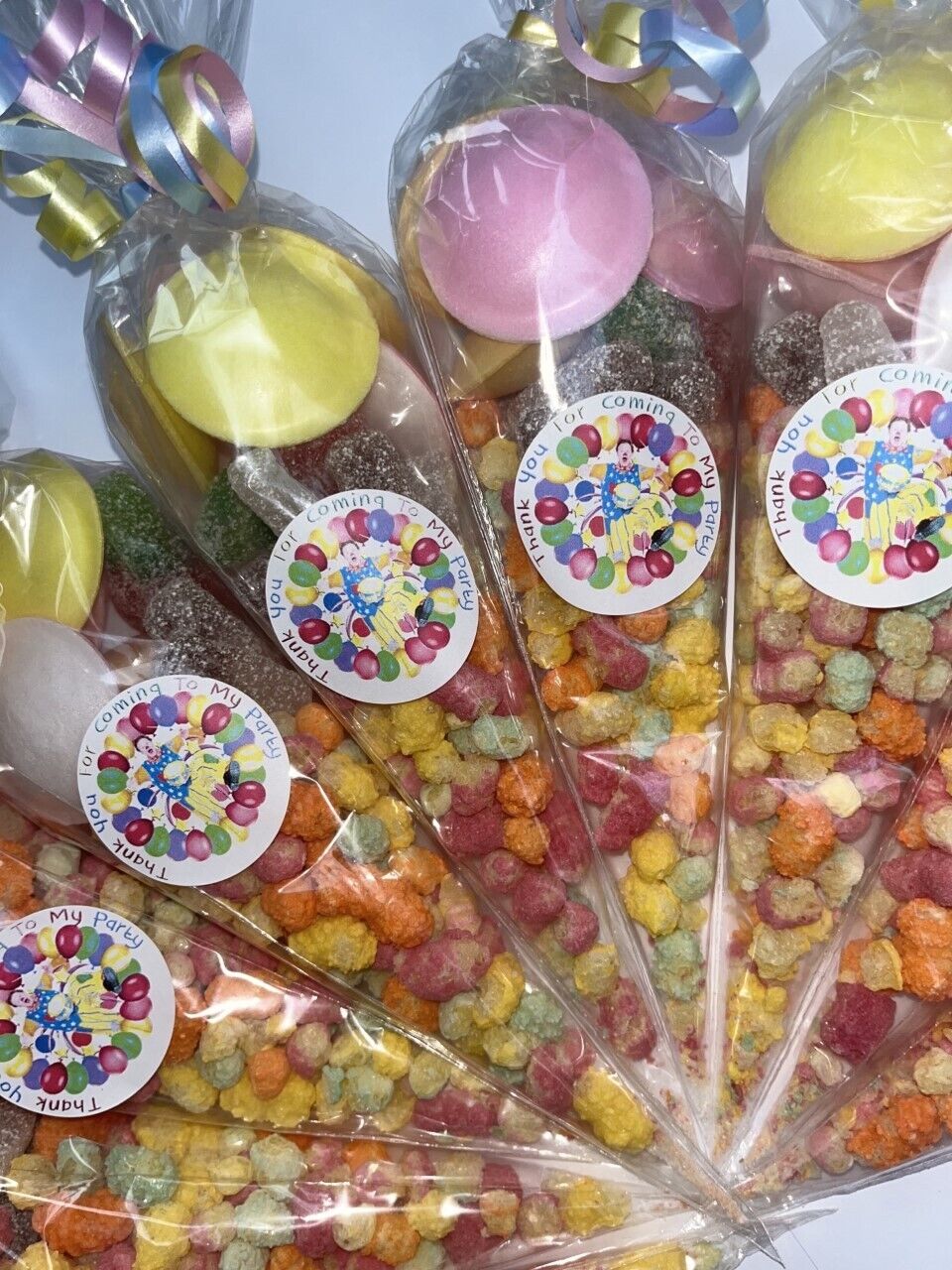 Filled Vegetarian Baby Birthday Party Kids Sweet Cones Party Bags Candy