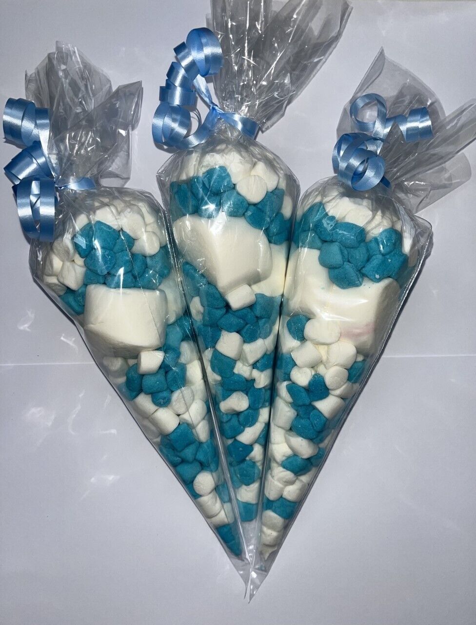 Gender Neutral Beige Cream Pre Filled Sweet Cones Party Bag Favour Baby Shower