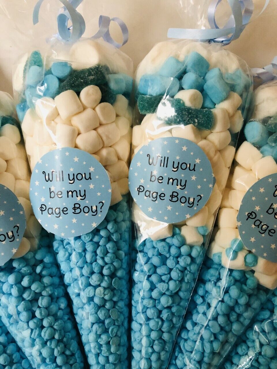 Will You Be My Page Boy? Sweet Candy Cones Sweets Wedding Party Filled Gift Cone