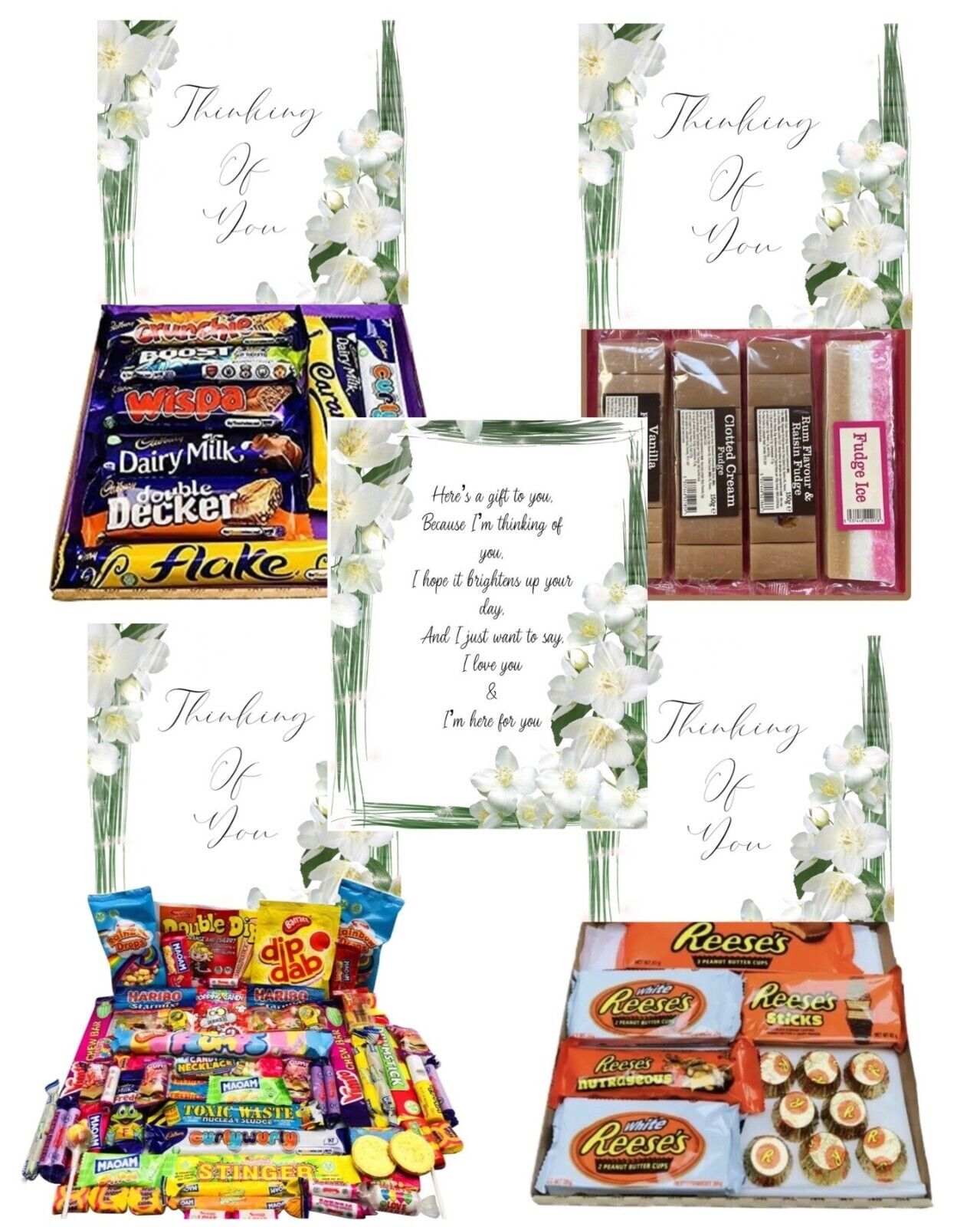 Thinking of You Sympathy Gift Pick n Mix Retro Sweets Chocolate Hamper Present