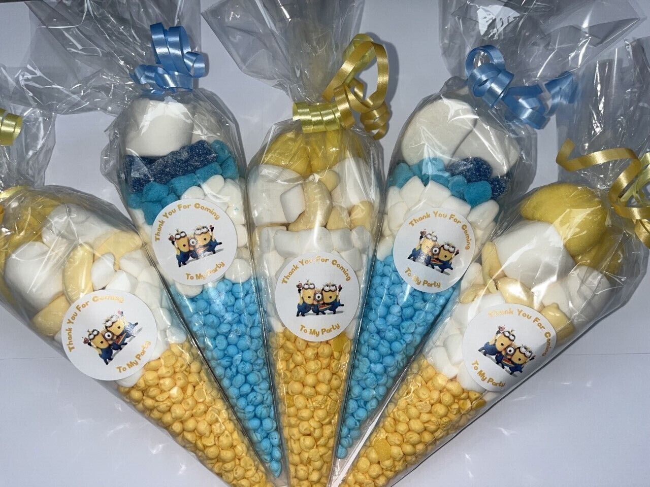 Despicable Me Minions Inspired Themed Sweet Candy Cones Sweets Party Bags Filled Party Bag Gift