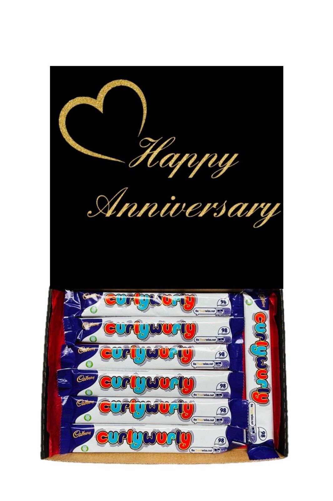 Happy Anniversary Gift Cadbury Chocolate Hamper Wispa Boost Freddo Flake Twirl