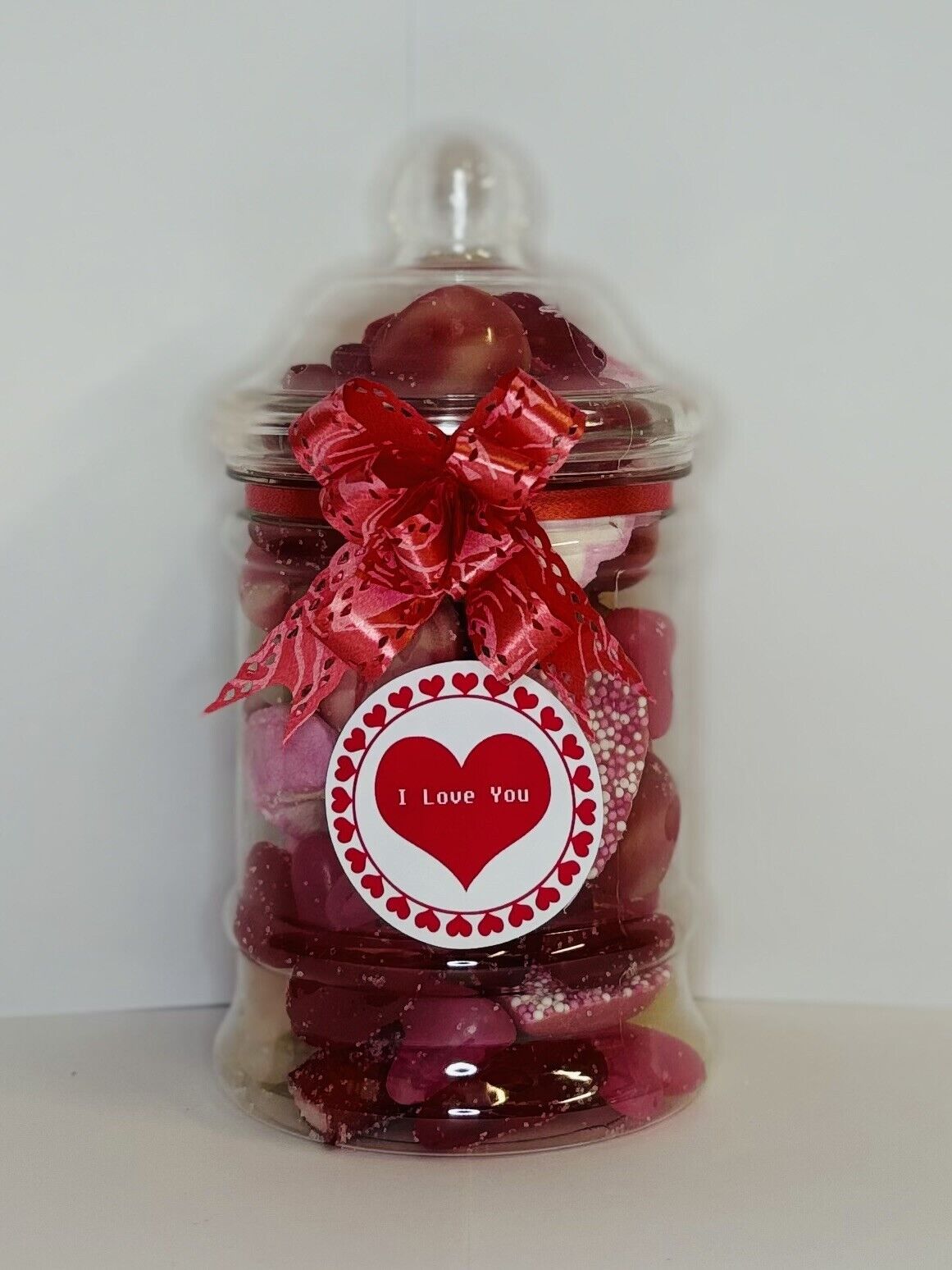 I Love You Valentines Day Filled Pick N Mix Sweet Victorian Jar Gift Present