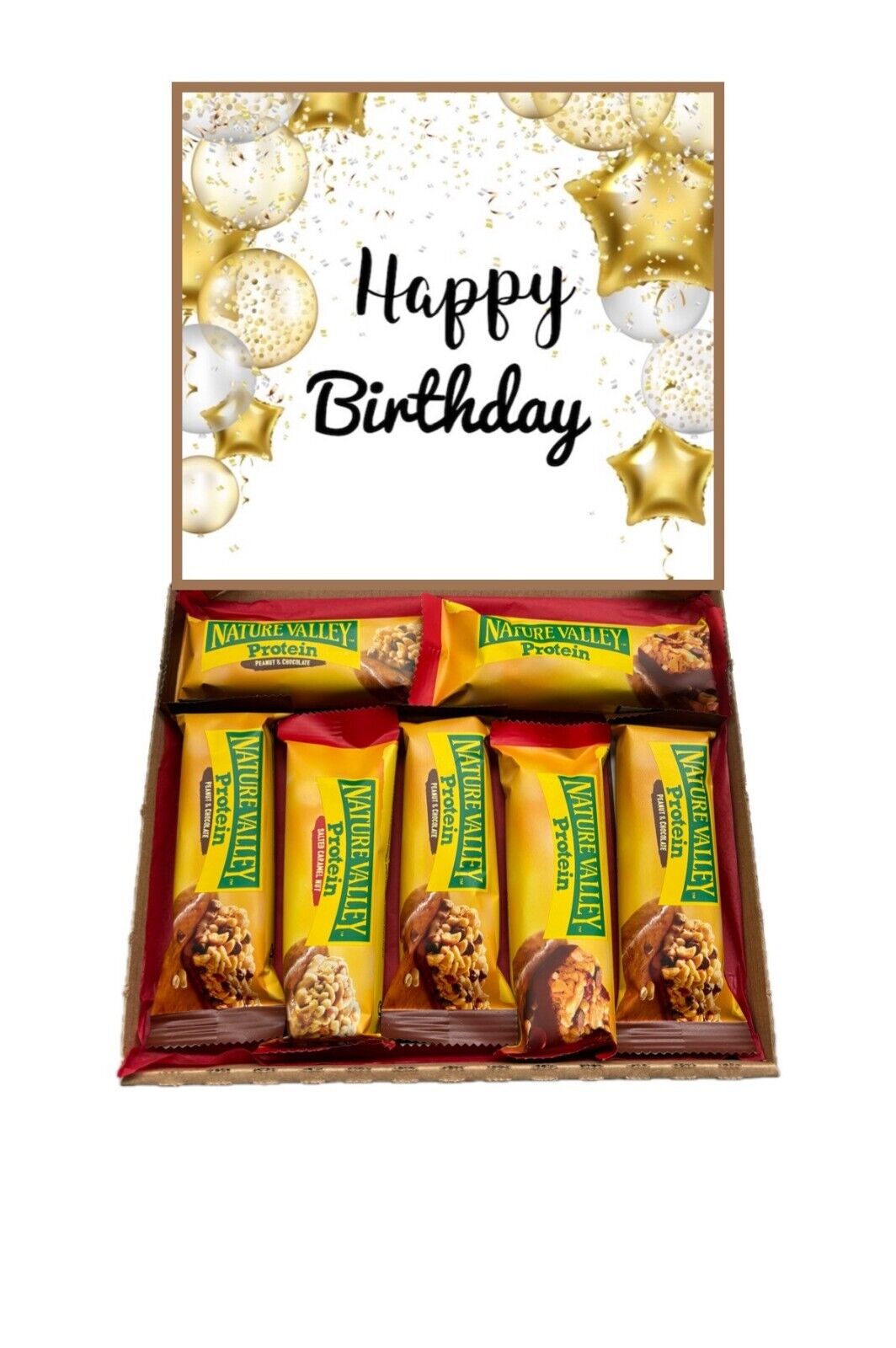 Happy Birthday Natures Valley Variety Protein Bar Box Gift Hamper Present