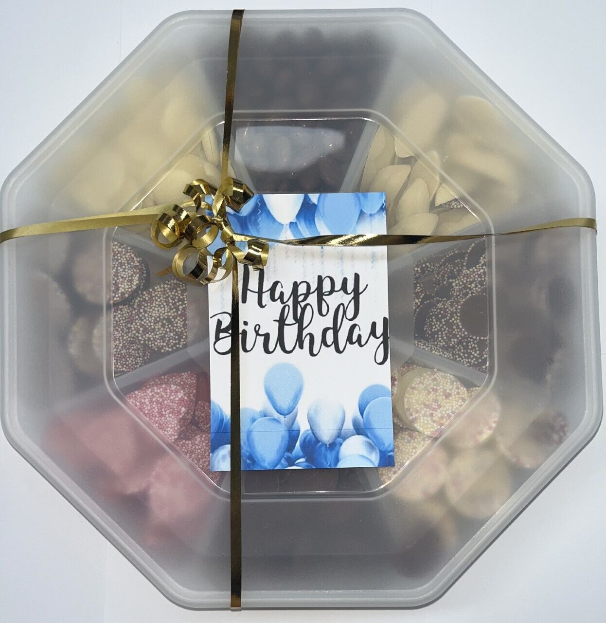 Chocolate Milk White Candy Assortment Platter Gift Present Birthday