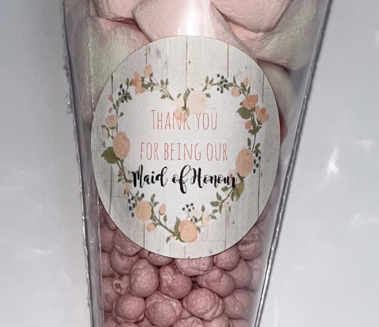 Wedding Rose Gold Filled Sweet Chocolate Cone Favour Party Bags Gift Present