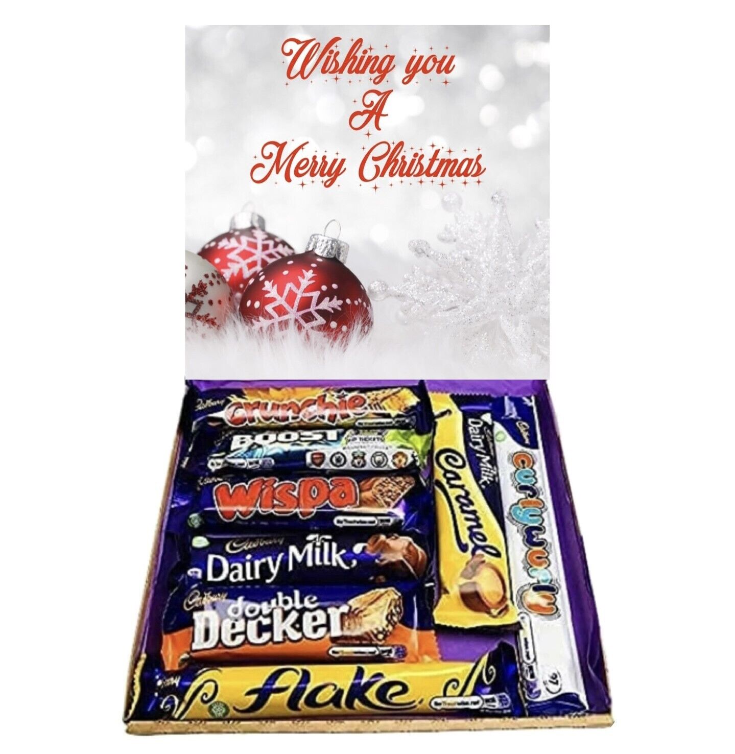 Merry Christmas Xmas Gift Pick n Mix Retro Gummy Sweets Chocolate Hamper Present