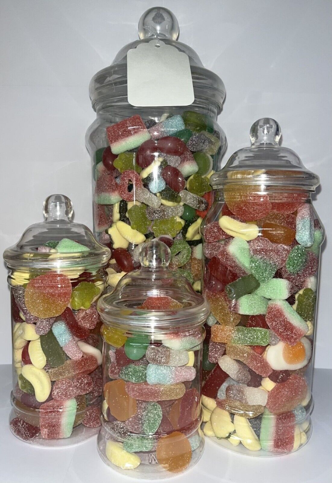 FILLED Fizzy & Non Fizzy pick n mix Sweets Candy Cart Buffet Victorian Jar Gift