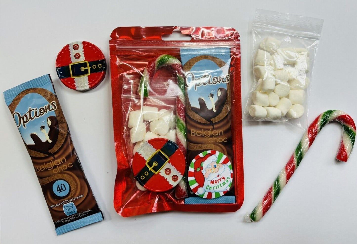 Christmas Hot Chocolate Snowman Soup Stocking Filler Treat Gift Eve Box Pouch