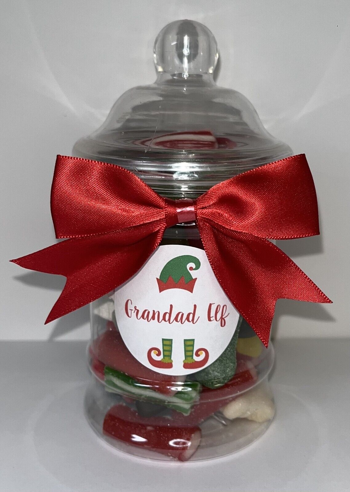 Christmas Xmas Elf Family Filled Pick N Mix Sweet Victorian Jar Gift Present