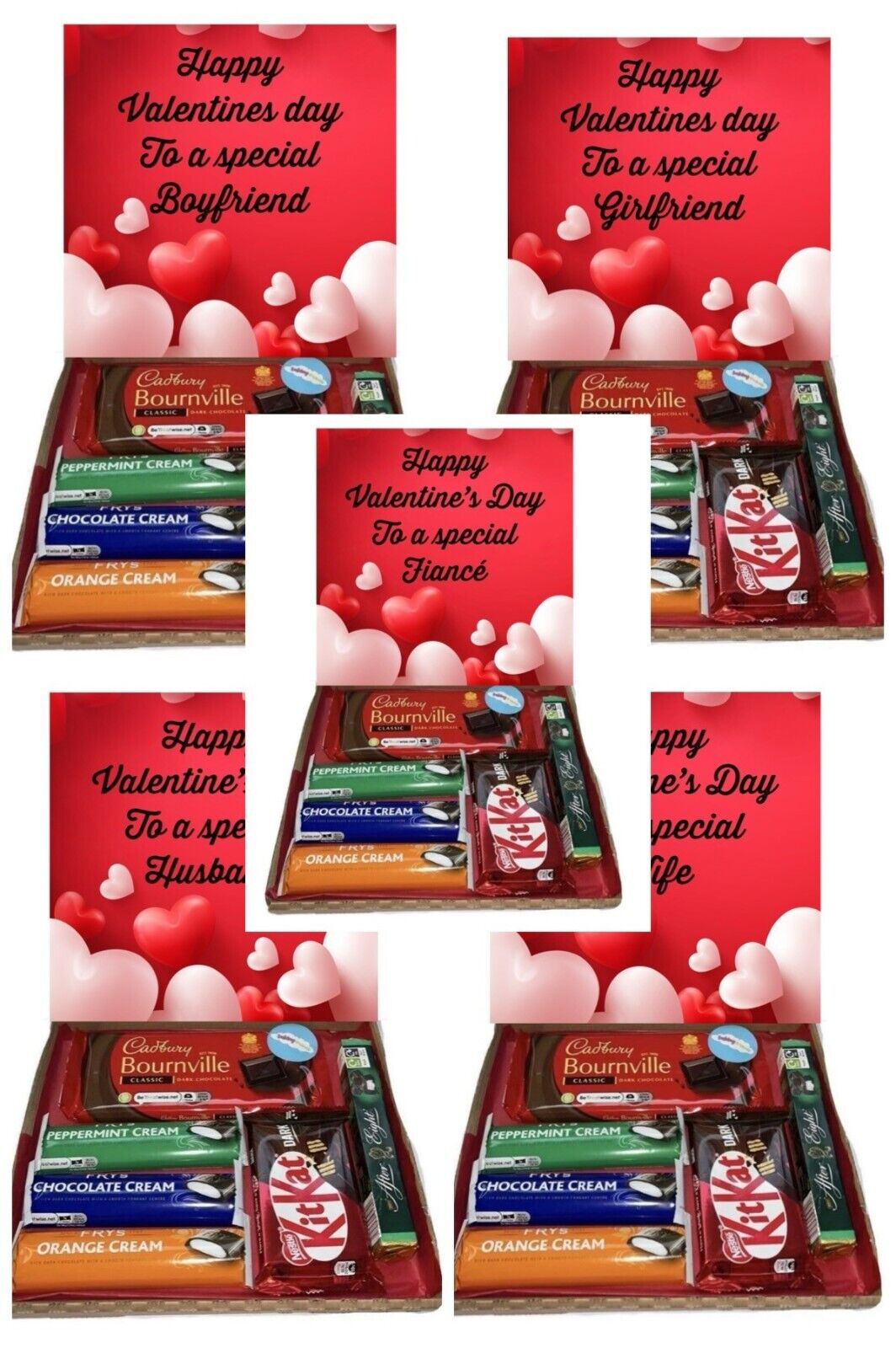 Happy Valentines Day Dark Chocolate Hamper Gift Present Fiance Husband Wife