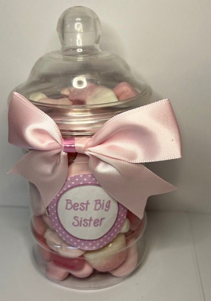 Best Big Sister Filled Pick N Mix Sweet Victorian Jar Gift Personalised Present