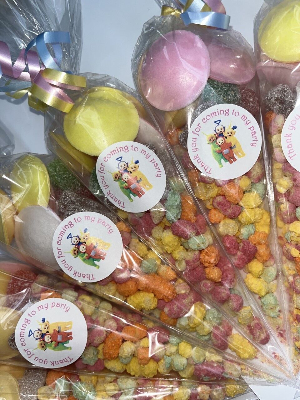 Filled Vegetarian Baby Birthday Party Kids Sweet Cones Party Bags Candy