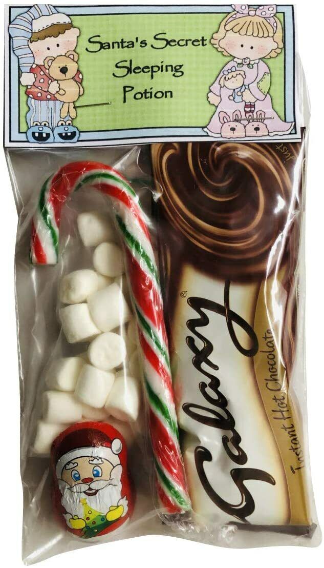 Santa Christmas Eve Galaxy Hot Chocolate Marshmallows, Mini Choc & Candy Cane