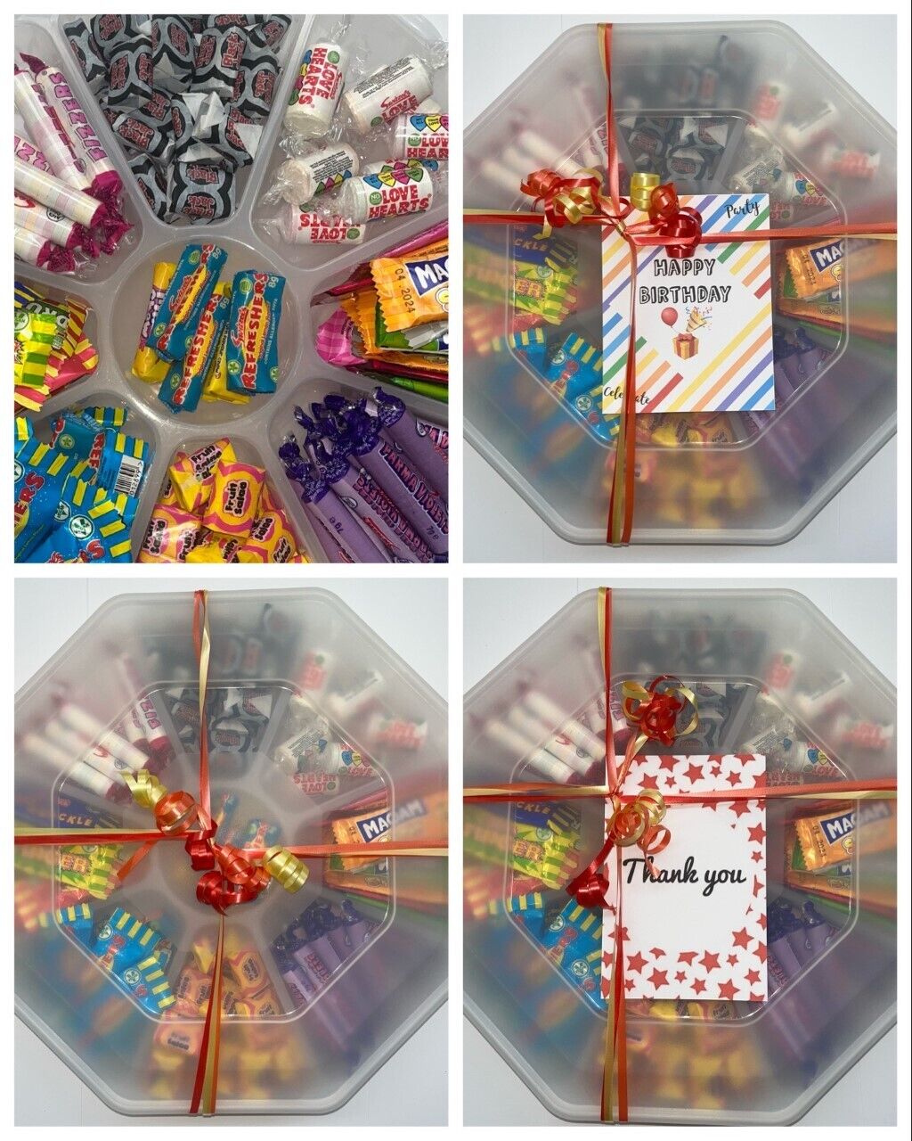 Retro Pick n Mix Sweets Candy Assortment Platter Gift Present Birthday Thank You