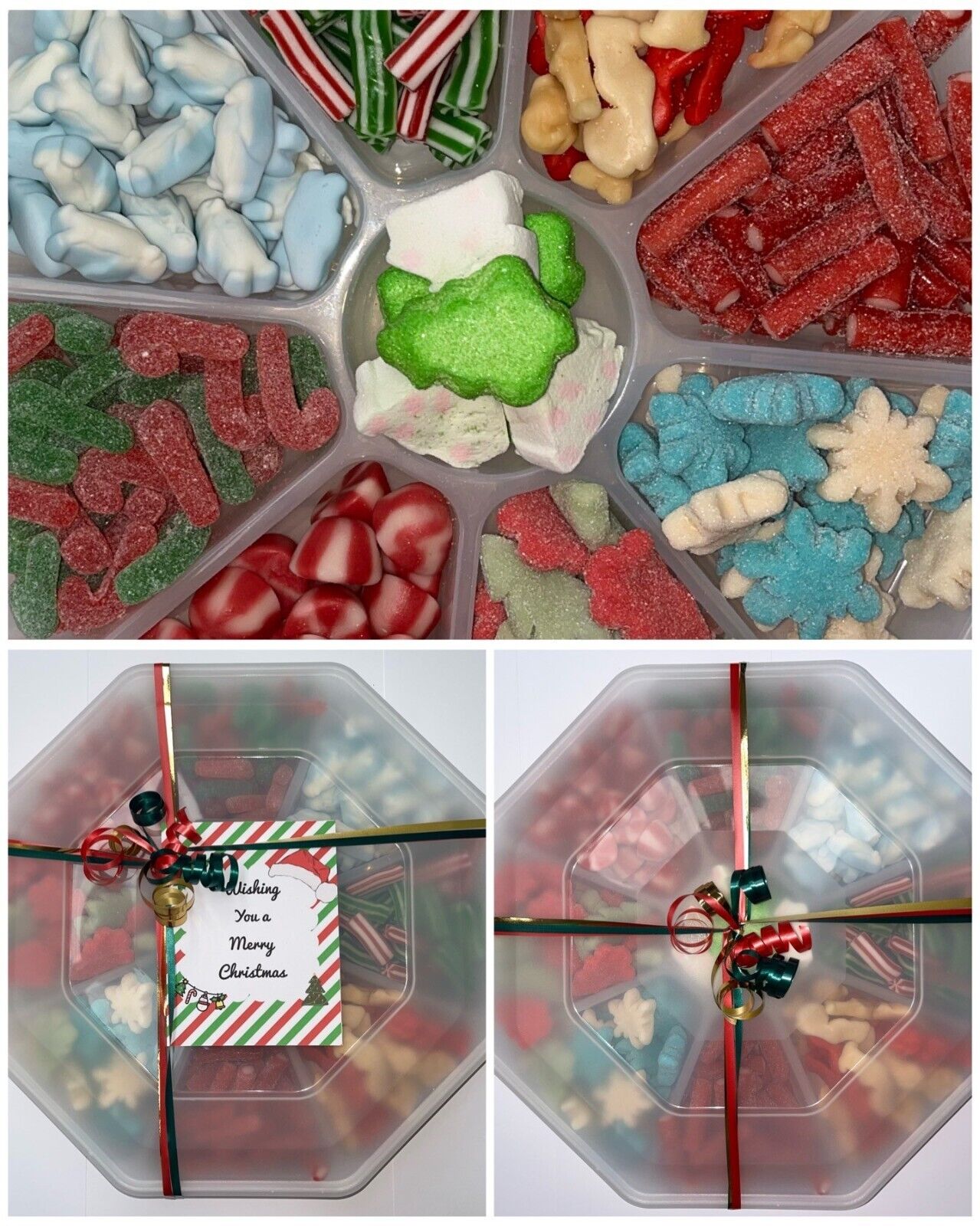 Christmas Eve Day Pick n Mix Sweets Candy Assortment Platter Gift Present