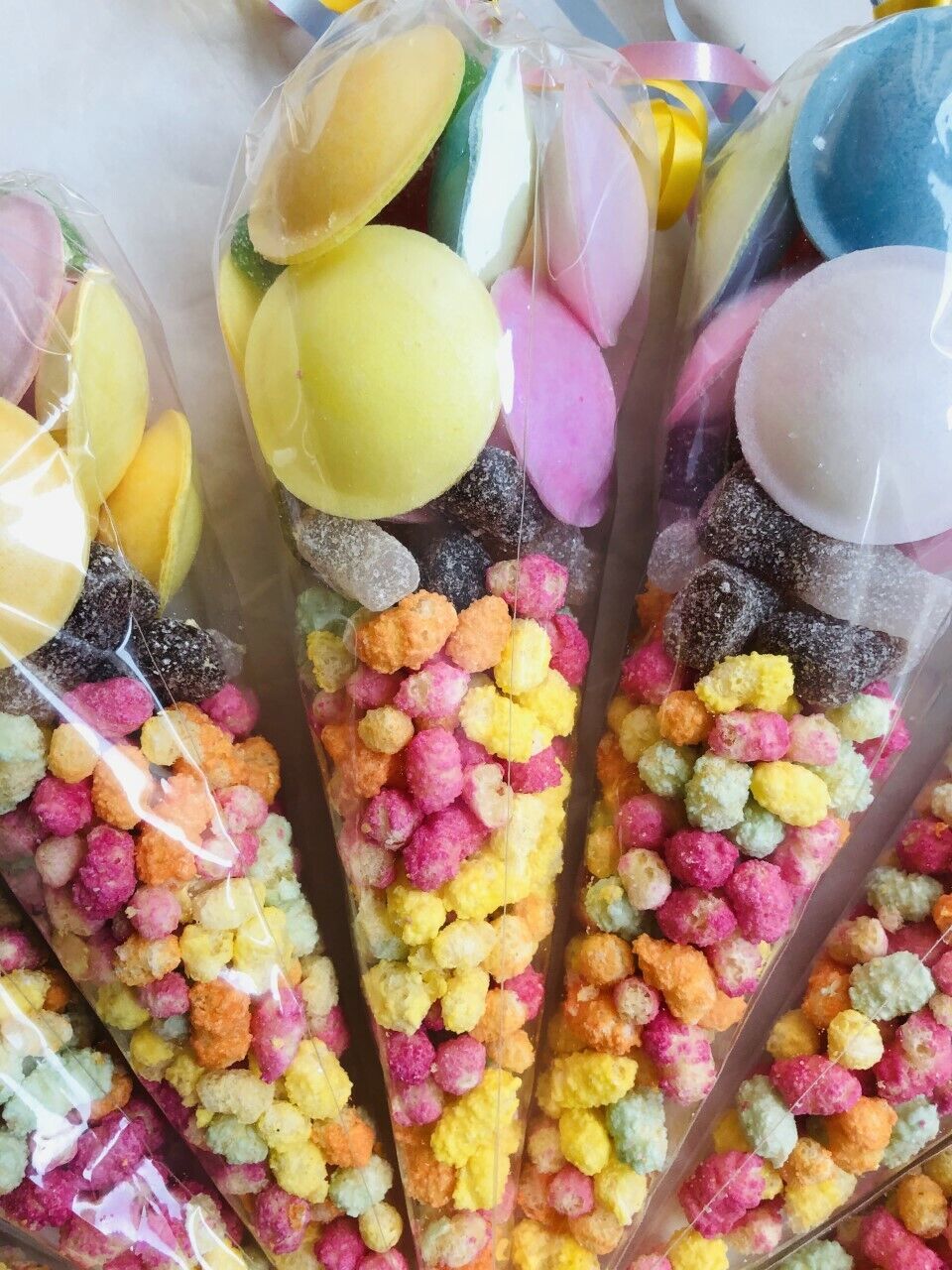 Vegetarian Pre Filled Sweet Cones Party Bag Fillers Birthday Wedding