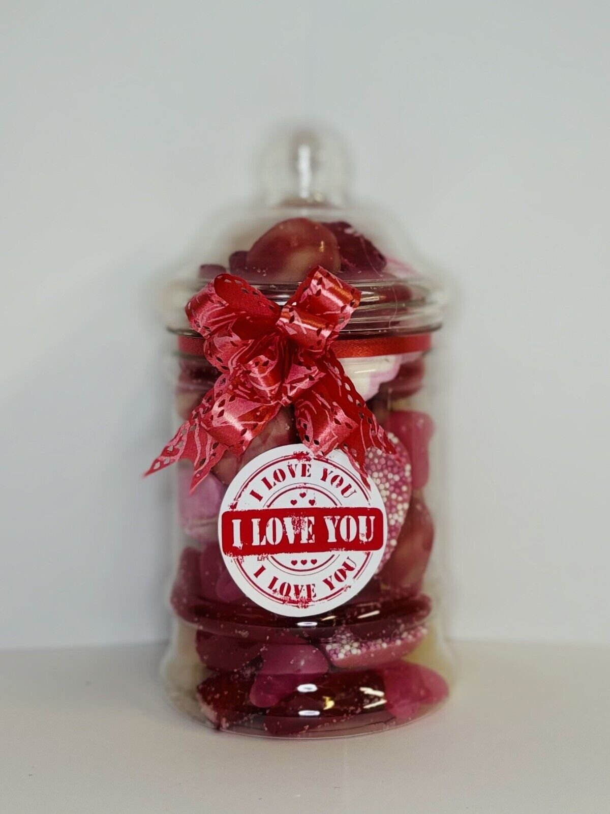 I Love You  Filled Pick N Mix Sweet Victorian Jar Gift Present Mothers Day , Easter , Birthday, Valentines Day