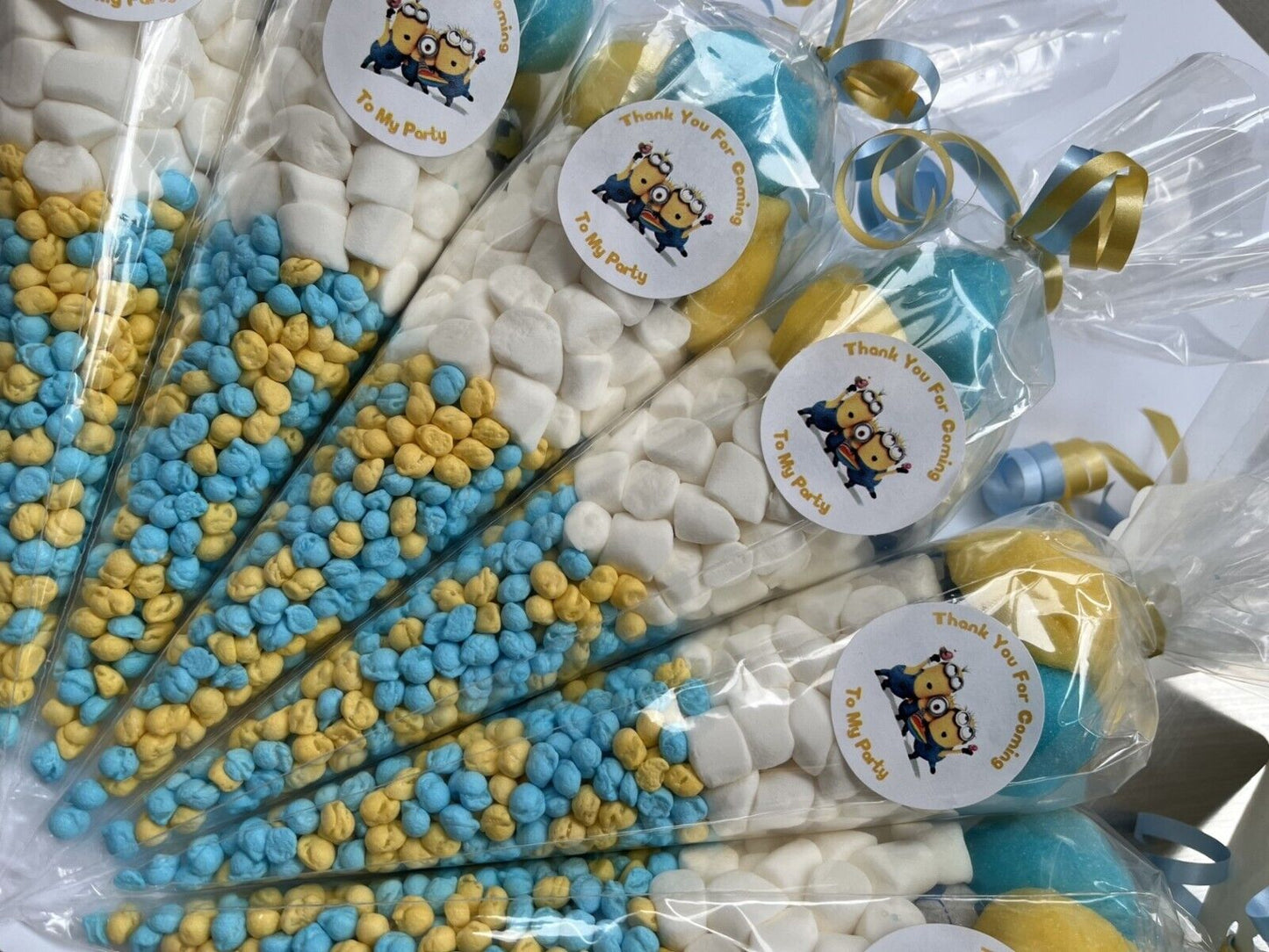 Despicable Me Minions Inspired Themed Birthday Party Kids Sweet Treat Cones Bags Candy Yellow Cone / Small