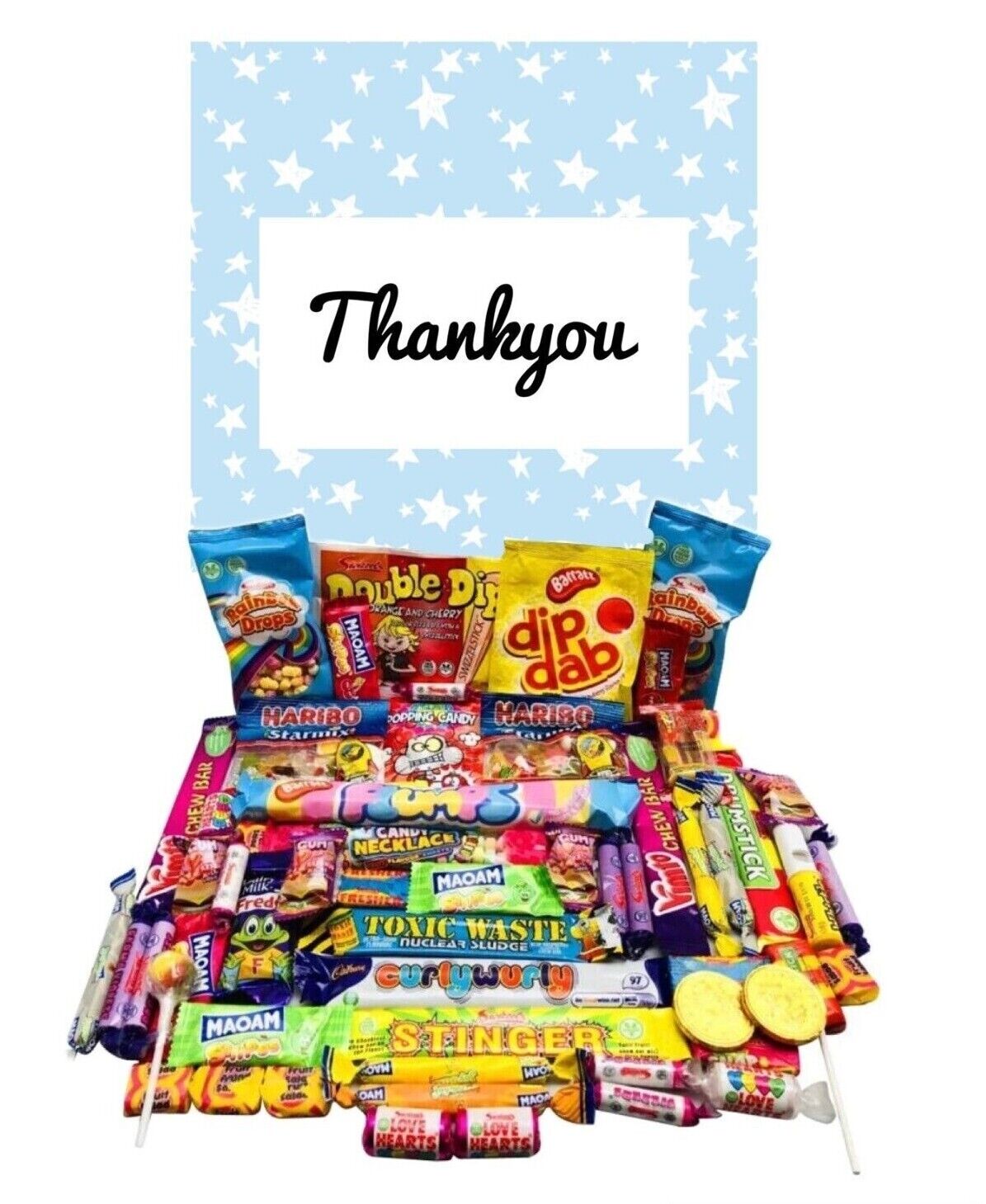 Thank You Gift Pick n Mix Retro Gummy Sweets Chocolate Hamper Present