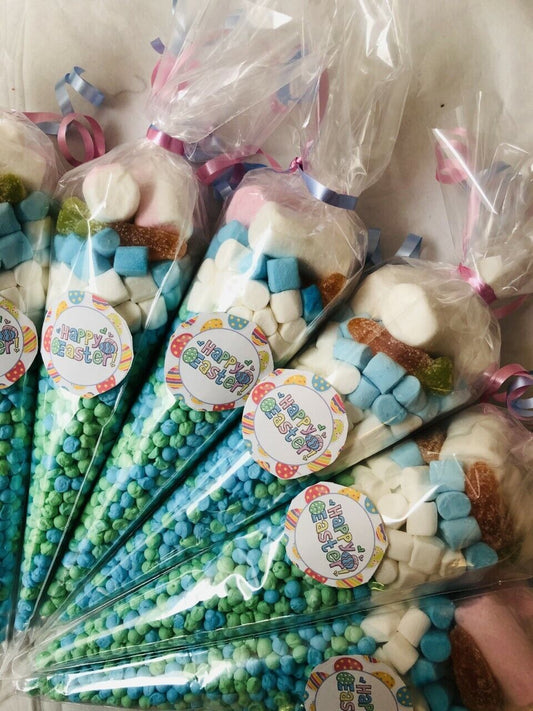 Happy Easter Sweet Candy Cones Sweets Party Gift Filled Cone Handmade