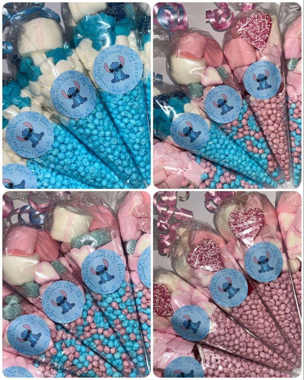 Lilo & Stitch Inspired Themed Birthday Party Kids Sweet Cones Party Bags Candy Chocolate