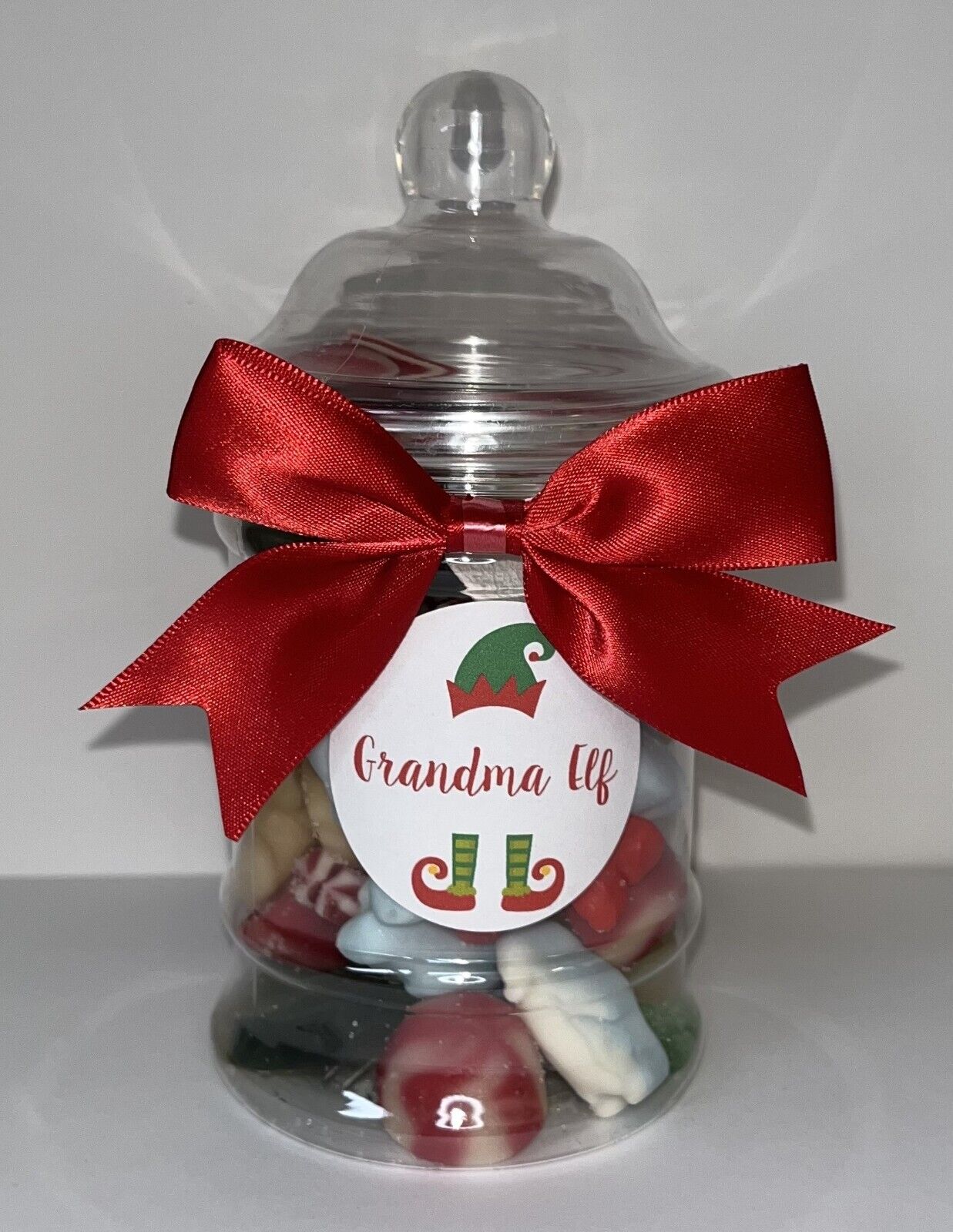 Christmas Xmas Elf Family Filled Pick N Mix Sweet Victorian Jar Gift Present