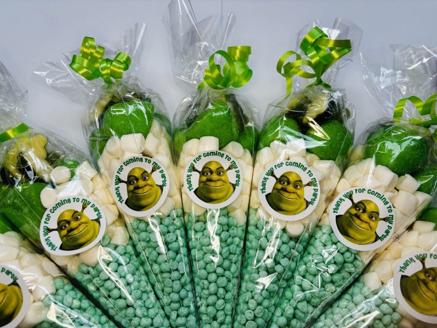 Shrek Inspired Themed Sweet Cones Sweets Kids Party Bags Filled Pouch Pick n Mix