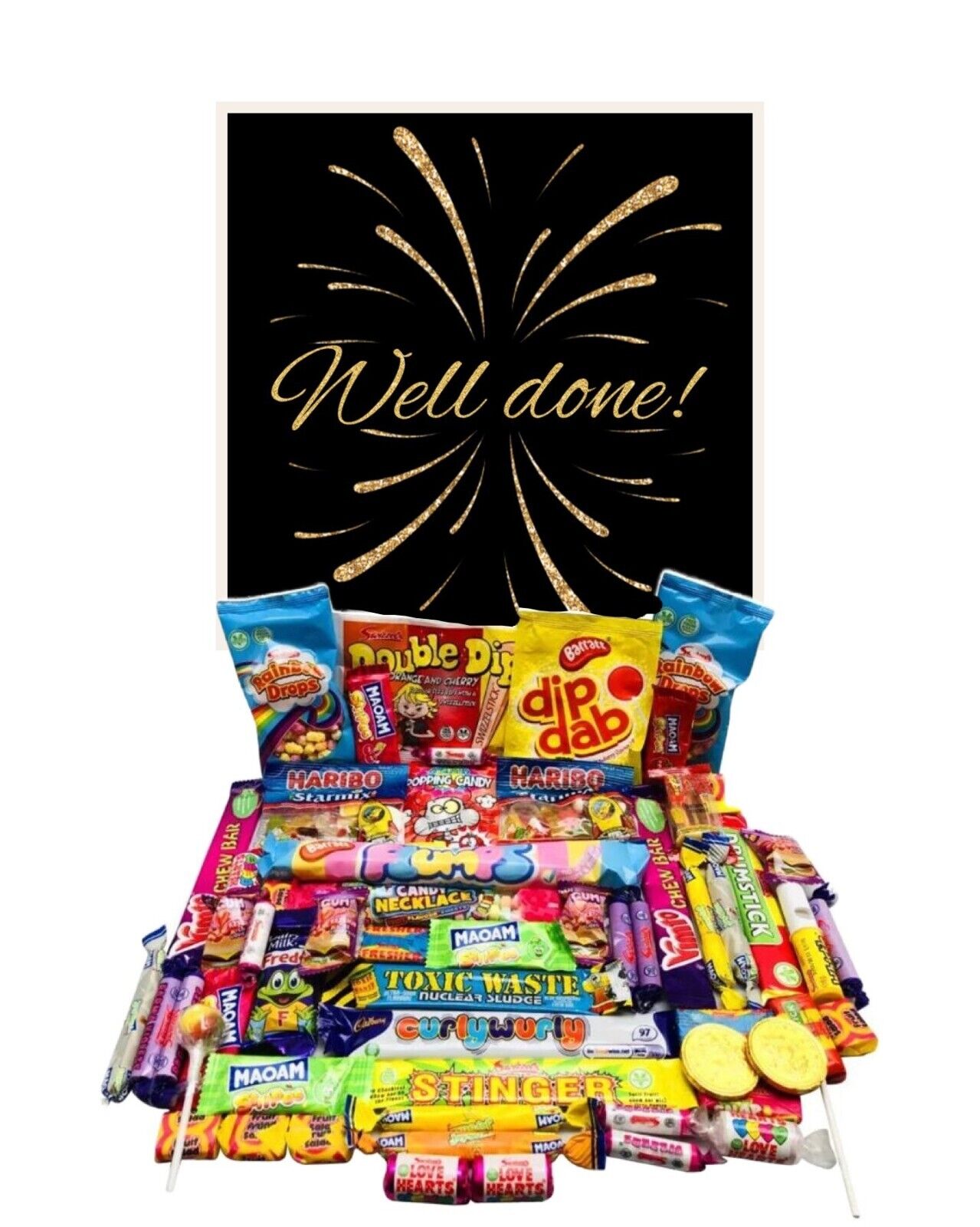 Well Done Gift Pick n Mix Retro Gummy Sweets Chocolate Hamper Present