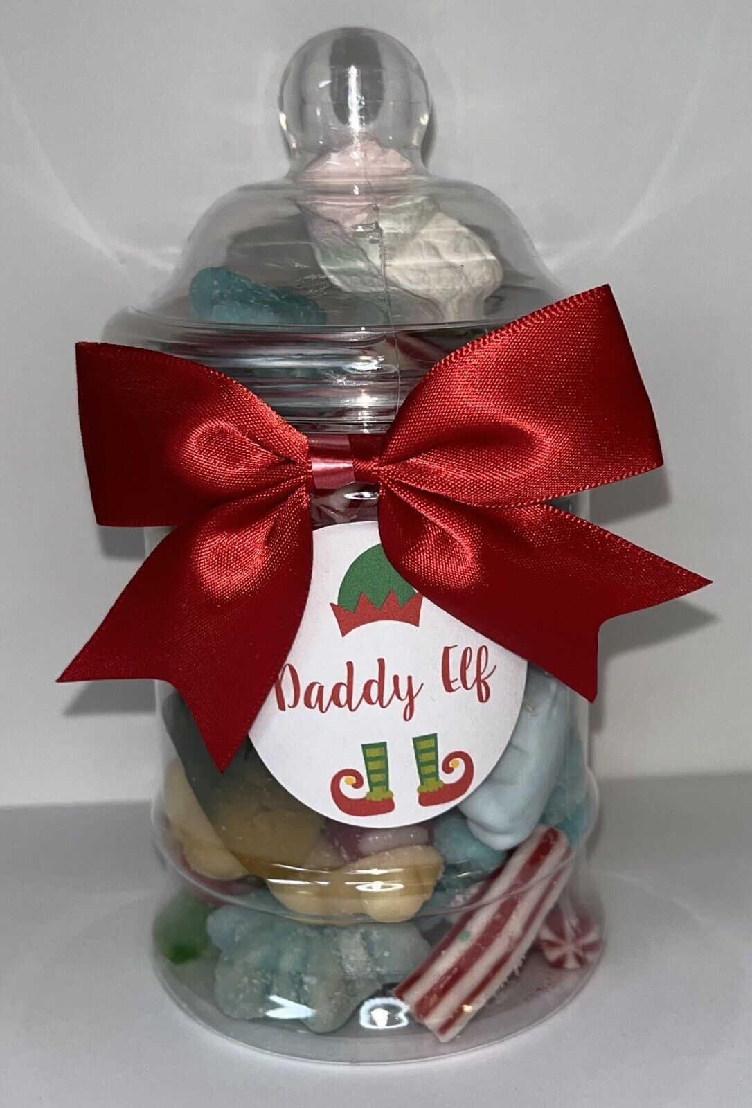 Christmas Xmas Elf Family Filled Pick N Mix Sweet Victorian Jar Gift Present