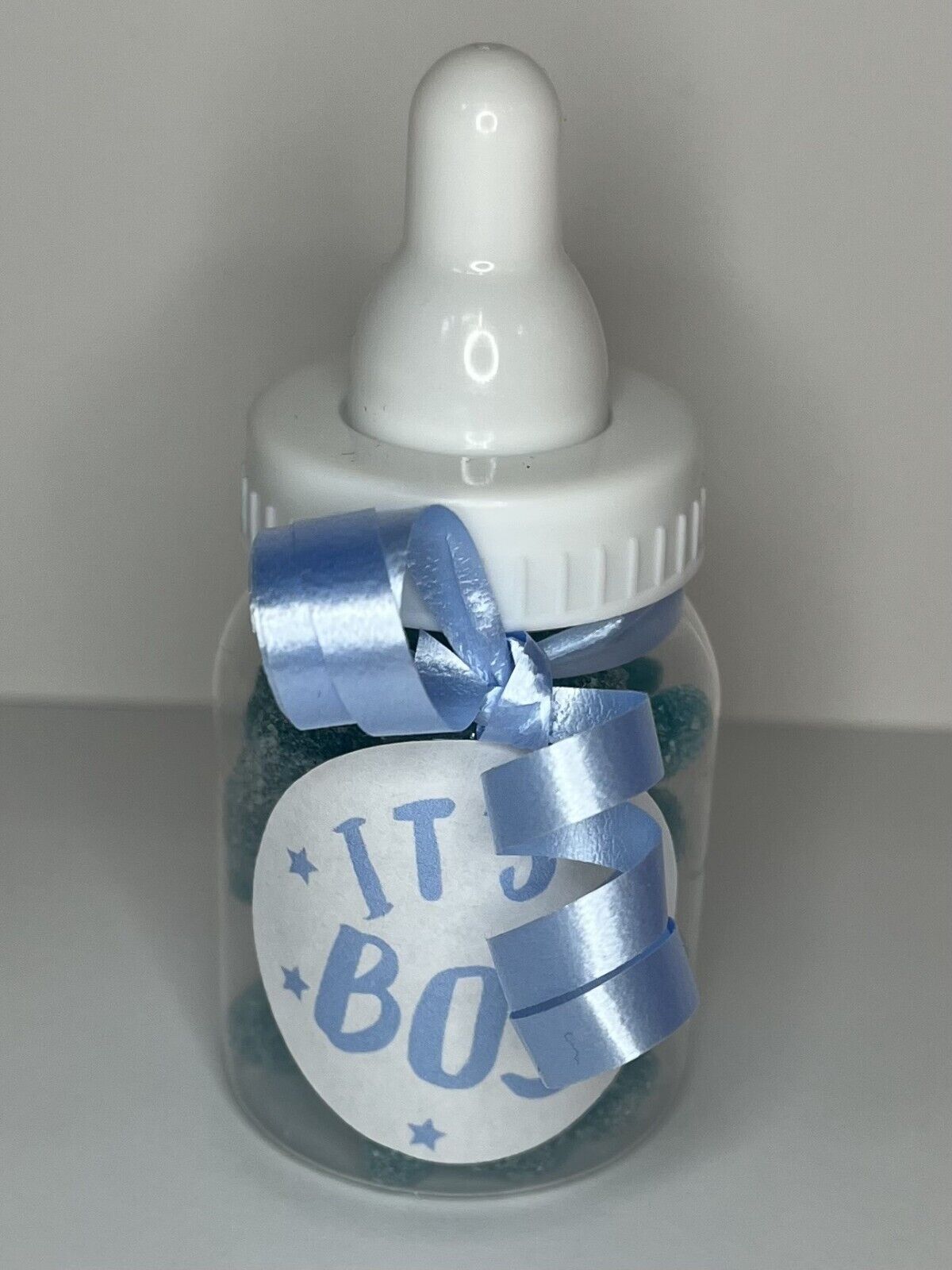 Pink Blue Nude Pick n Mix Sweet Filled Baby Shower Bottle Favour Party Bag