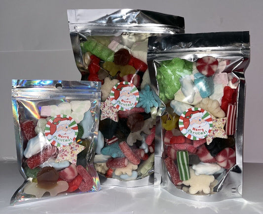 Merry Christmas Santa Gummy Sweet Pick N Mix Gift Pouch Present