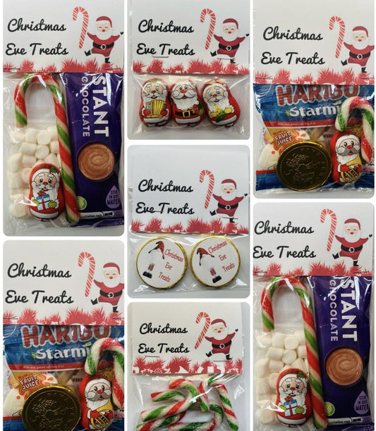 Christmas Eve Treats Fillers Stocking Hot Chocolate Gift Santa Coins Sweets