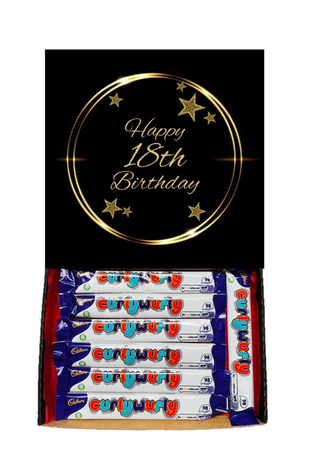 Happy 18th Birthday Gift Cadbury Chocolate Hamper Wispa Boost Freddo Flake Twirl