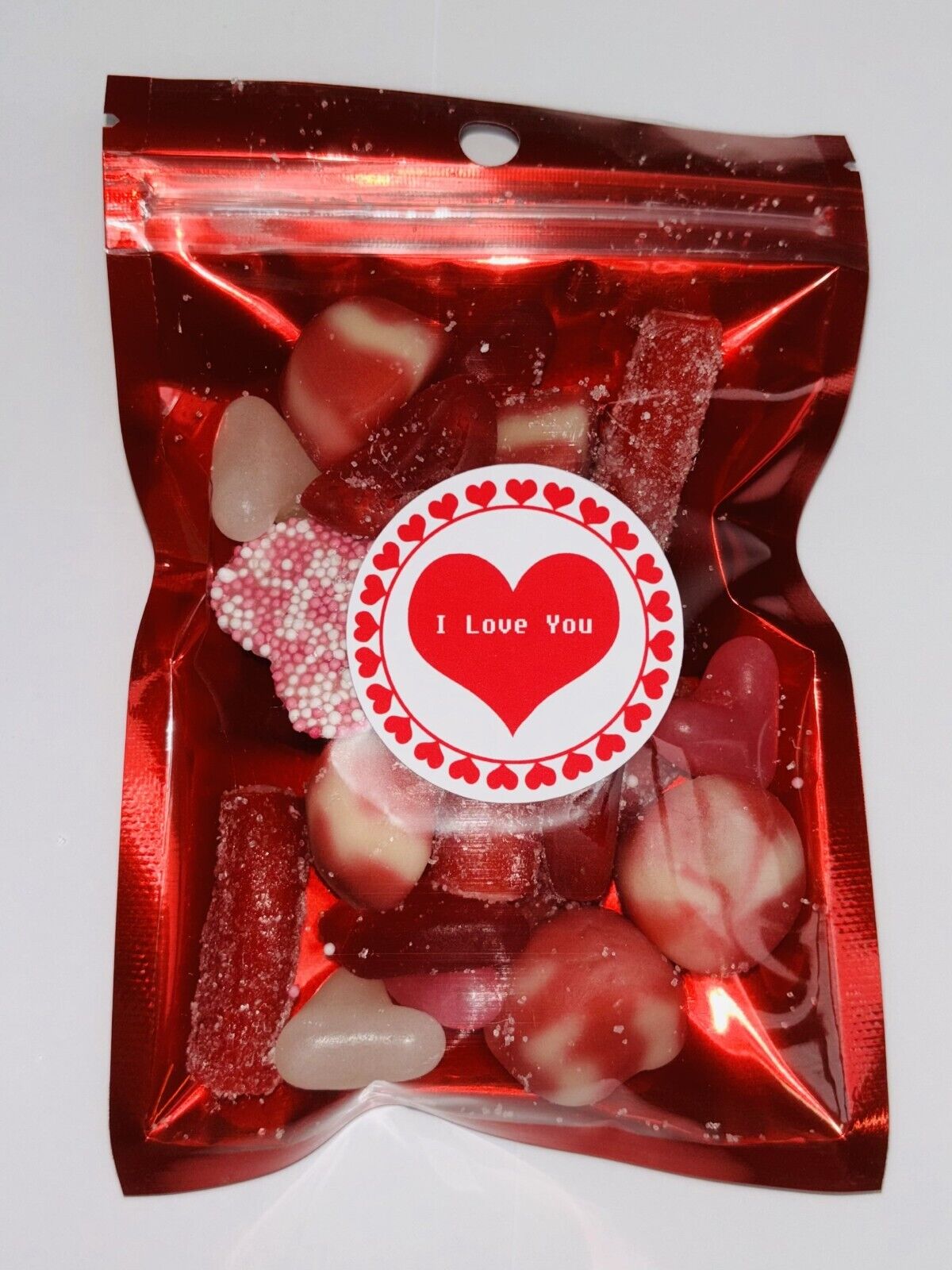 I Love You Mothers Day Filled Pick N Mix Sweet Treat Pouch Love Heart Easter