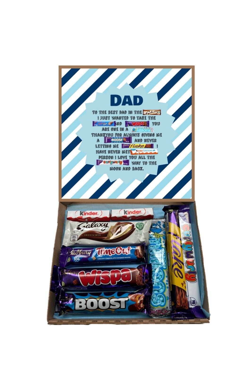 Dad Fathers Day Poem Chocolates Sweet Box Gift Hamper Present Birthday