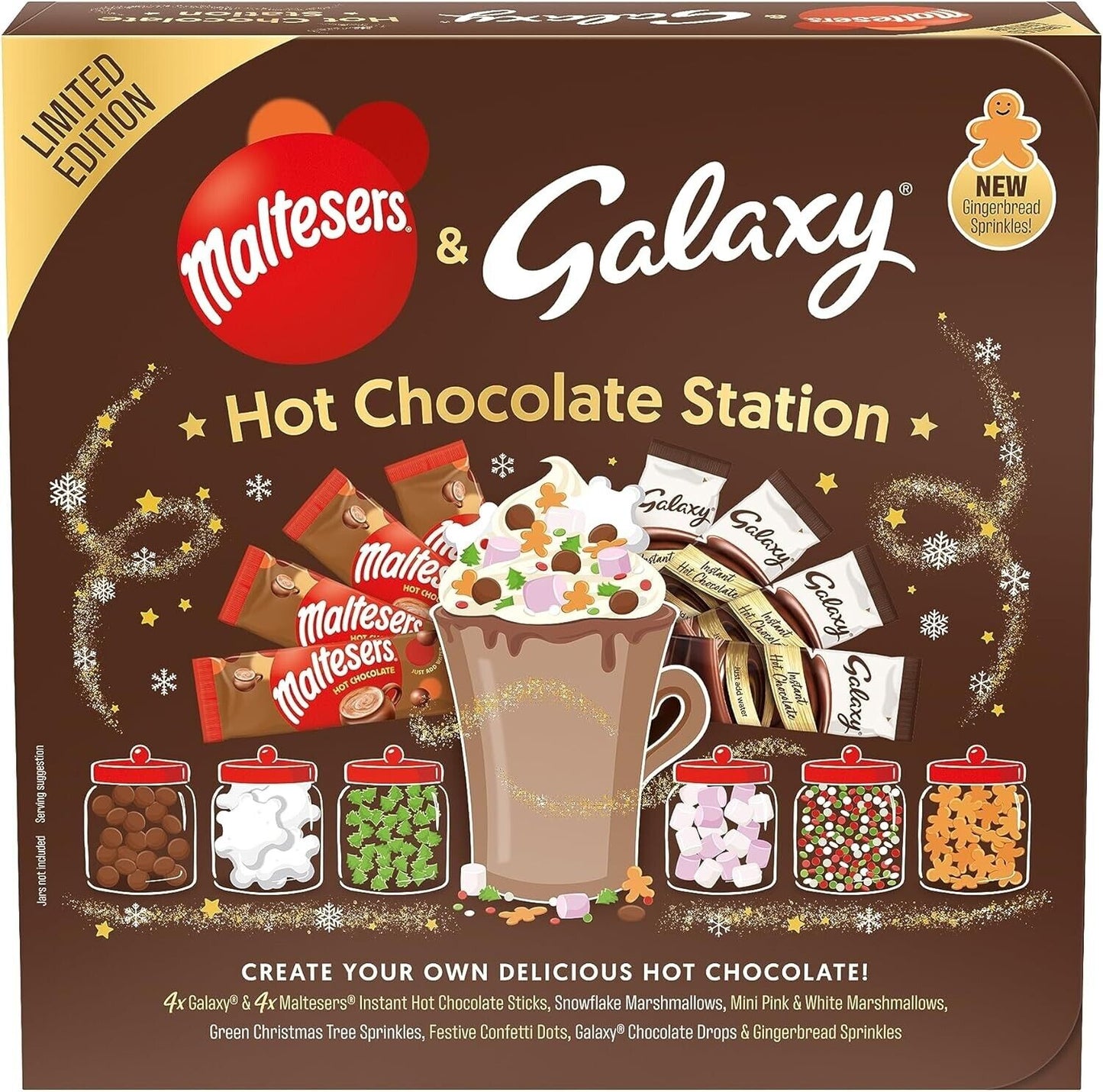 Maltesers & Galaxy Hot Chocolate Marshmallows Station Christmas Gift Set