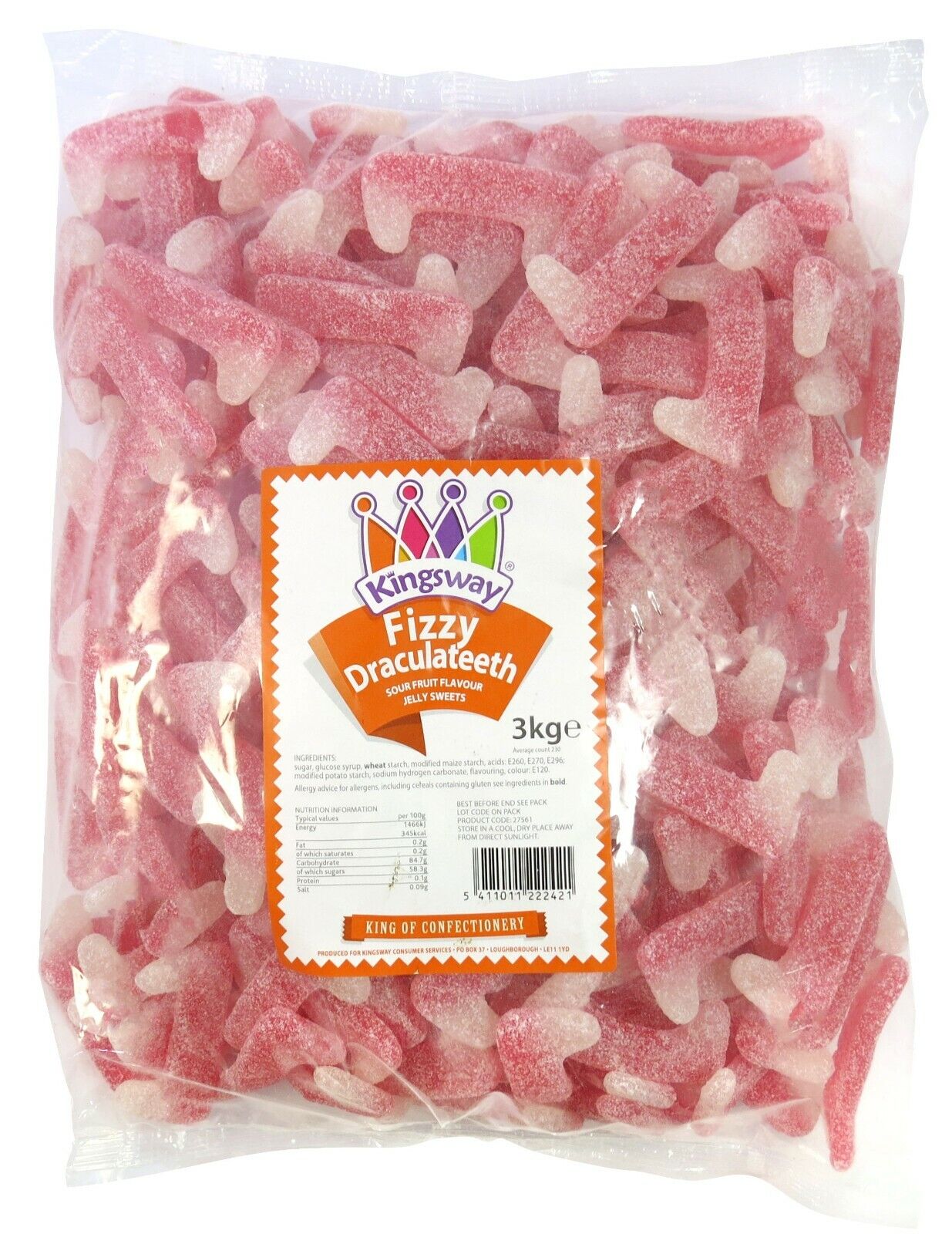 Fizzy Dracula Teeth Sweets Halloween Jelly Candy Cart Buffet Pick N Mix VEGAN