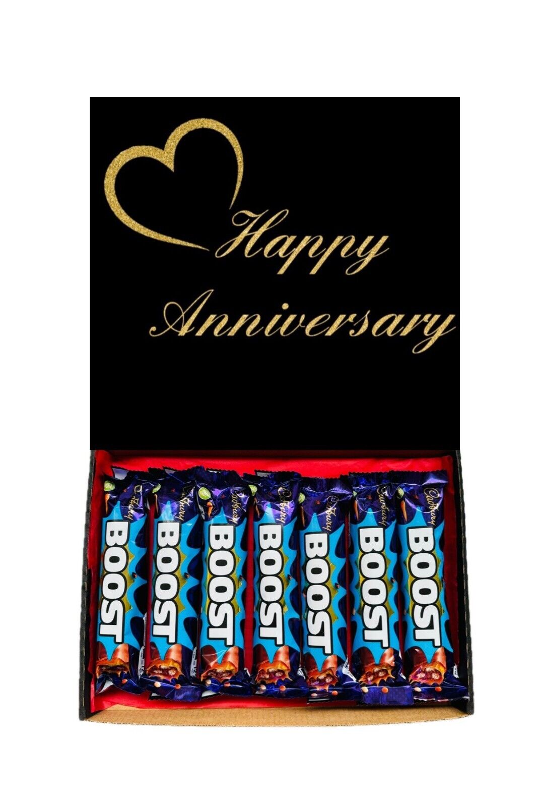 Happy Anniversary Gift Cadbury Chocolate Hamper Wispa Boost Freddo Flake Twirl